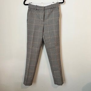 H&M High Waisted Straight Checkered Dress Pants